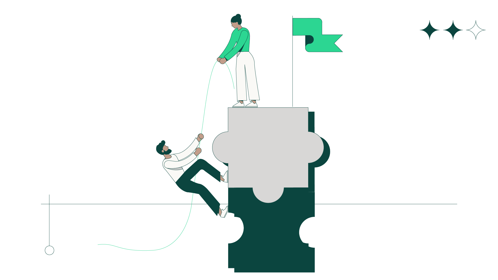 A team solving complex problems